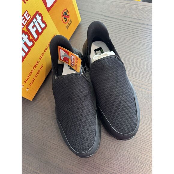 Mens Sneakers SKECHERS Equalizer 4.0 Hands Free Swift Fit 12 New Step In Black - Picture 3 of 5